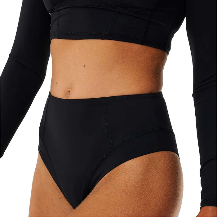 2024 Rip Curl Womens Mirage Ultimate High Cheeky Bikini Bottom 0B2WSW - Black